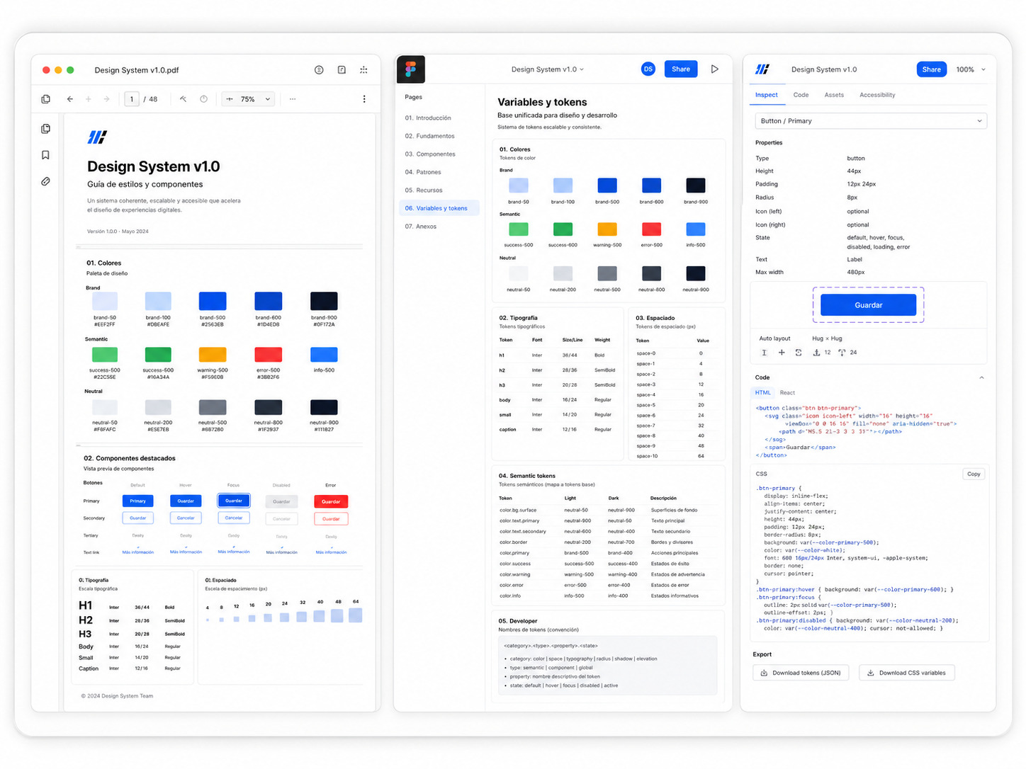 Sistema de diseño después: componentes y tokens reutilizables
